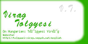 virag tolgyesi business card